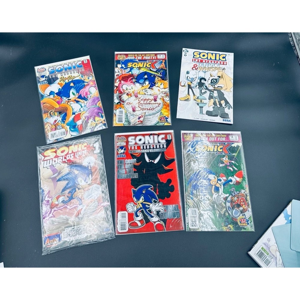 Sonic The Hedgehog Lot of 5 Archie Comics Sega y2k  lot set sonicx